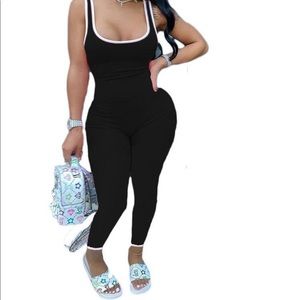 Jurllyshe Fashion Sleeveless Tank Top Jumpsuit